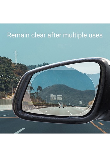 Ranyeek Oto Geribakış Aynası Yağmur Engelleme Filmi - Nano Teknolojiyle Su/toz/toz Koruma, Şeffaf Oval, 2 Adet Paket