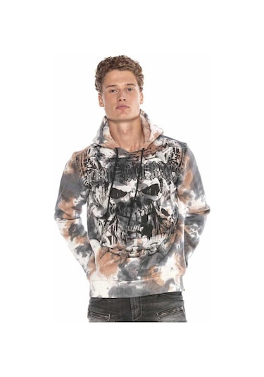 Cipo & Baxx Cl405 Kuru Kafalı Gotik Desen Kapşonlu Sweatshirt 001