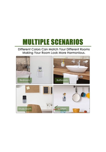 Kosona Duvar Takılı Plastik Uyumlu Kumanda Saklama Kutusu - Tv Klima Kumandaları İçin Dayanıklı Depolama Rafı Koyu Mavi - Gri