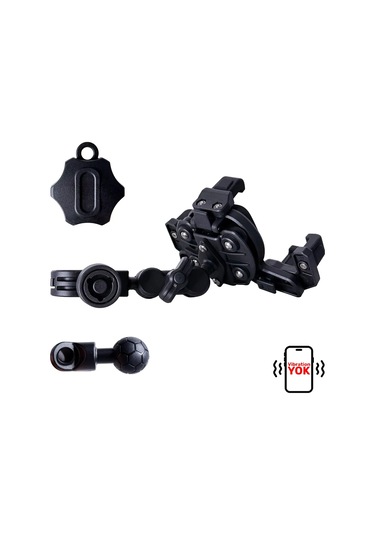 Ct-m20 Telefon Tutucu Titreşim Özellikli Motosiklet Gidon Yatay Kullanım Su Geçirmez Üniversal Siyah