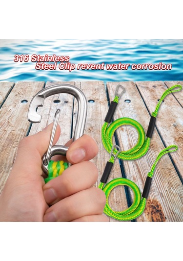 2 Adet 90cm Kancalı Esnek Kayış 816 Kg Kopma Dayanımı - Atv, Tekne, Pikap