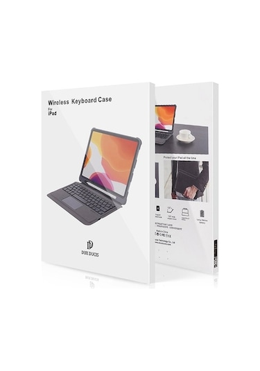 Apple Uyumlu iPad  11 Pro 2020-2018-iPad  Air 4 10.9 Kablosuz Bluetooth Klavye - Siyah