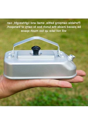 Ganzhoushop Ultra Taşınabilir Su Kamp Isıtıcısı Hallow Gümüş Gümüş Cezve Çay Alüminyum Tk Gümüş