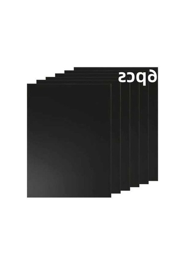 Trendooze 6li Paslanmaz Siyah Yapışmaz Fırın Izgara Tost Makinesi Fritöz Kağıdı Ev Yemekleri İçin