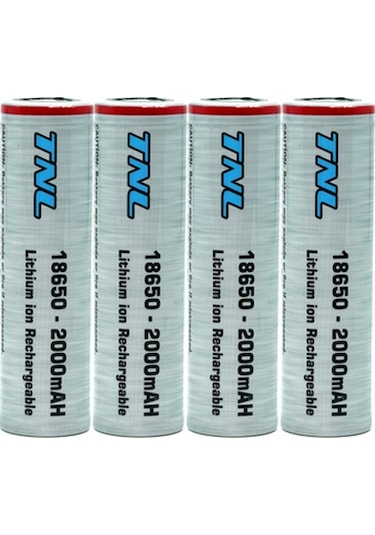 4 Adet Tnl 18650 30a Discharge 2000mah 3.7 Li-ion Başlıksız Şarjlı Pil