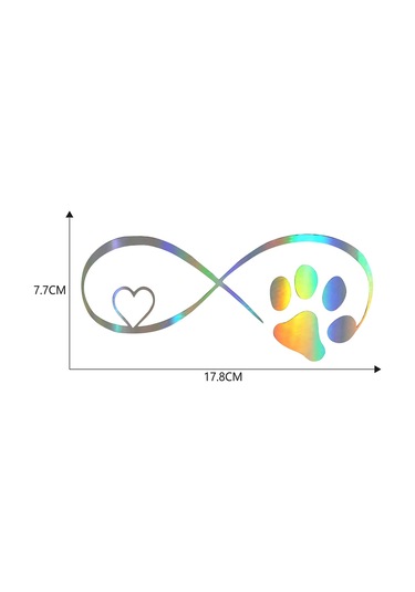 Shineyee Vinil Araba Sticker: Kedi Köpek Ayak İzi Desenli, Renkli Yansıtan, Eğlenceli Ve Benzersiz Araba Dekorasyonu