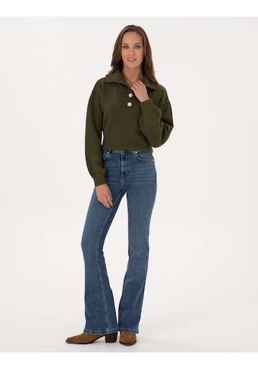 Pierre Cardin Kadın Mavi Pantolon Jean 50318242-vr036 Mavi