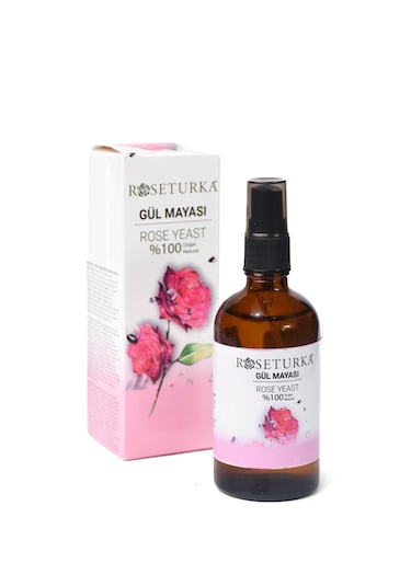 Roseturka %100 Doğal Gül Mayası - 100 Ml Lüks Cam Şişe & Sprey Başlıklı