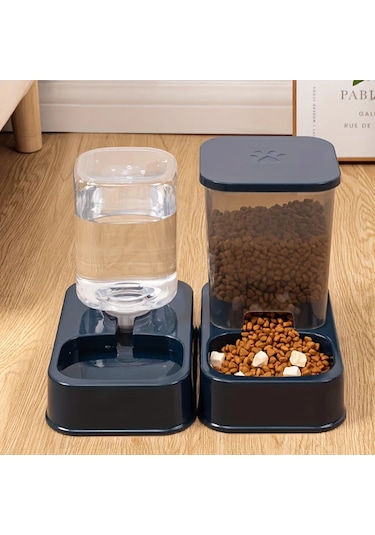 Honeybeeshop Light Blue Su Ve Mama Kabı Plastik Evcil Hayvan Kaseleri Seti Kedi Ve Köpekler İçin Dayanıklı