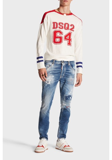 Dsquared2 Erkek Kot Pantolon S74lb1456 S30663 470 Lacivert