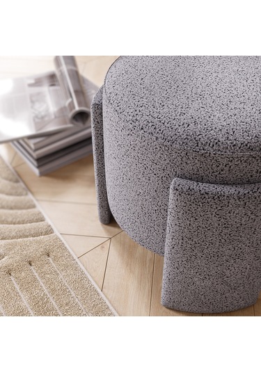 Ash 3 Ayaklı Minimalist Puf, Oturma Odası, Antre Puf Gri