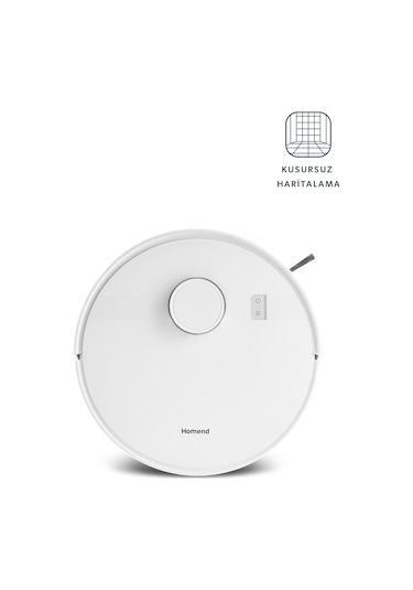 Homend Alex Laser 1291H Moplu ve Haritalamalı Akıllı 5 Kpa Robot Süpürge Beyaz
