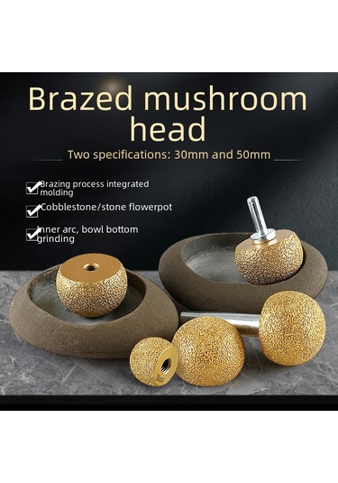 Suofeng Taş Çıkarma Aleti Elmas Kaplama Mantar Başlı Taş Taramak Aracı Taş Kesme Aleti Mantar Başlı 40mm