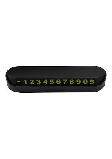 Monyee Geçici Park Kartı P10 - Siyah Abs Malzeme, 13cm Boyut, 2 Sticker Seçeneği