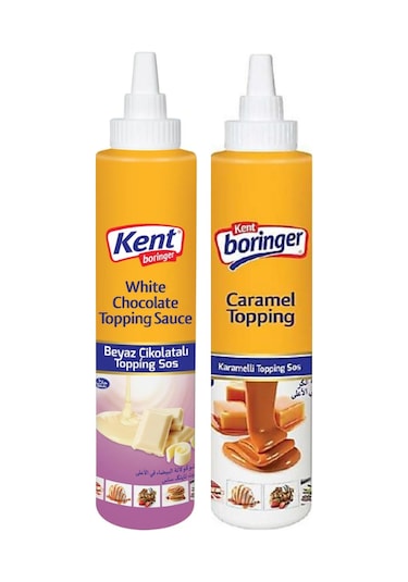 Kent Boringer Karamel + Beyaz Çikolata Topping Sos 2 x 750 G