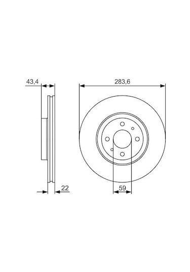 Fiat Linea 1.6Mj 2008-2014 Bosch Ön Disk 2 Adet