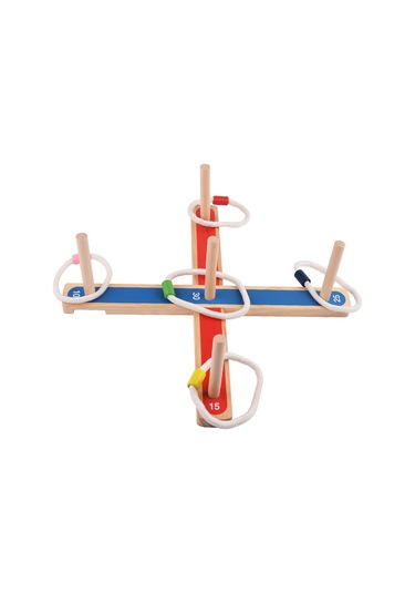 Konesam Ahşap Çeviklik Geliştirici Halka Atma Oyunu - Çocukların El-koordinasyonu Ve Motor Becerileri İçin Eko-friendly Oyun Seti