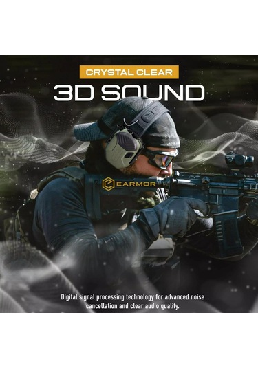 Earmor M300t Bluetooth Elektronik Atış Kulaklığı Kulak Koruma Cayote Brown Kahverengi M300t-cb