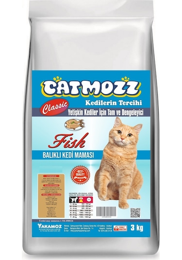 Catmozz Classic Balıklı Yetişkin Kedi Maması 3 KG
