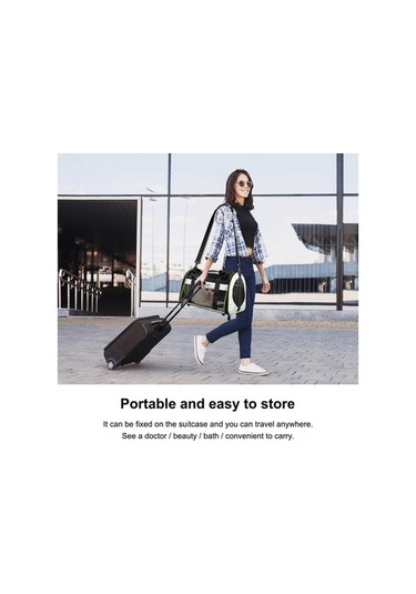 Dm Cbtx Funadd Pet Seyahat Taşıma Çantası - Omuz Askılı Katlanabilir Tote Gri