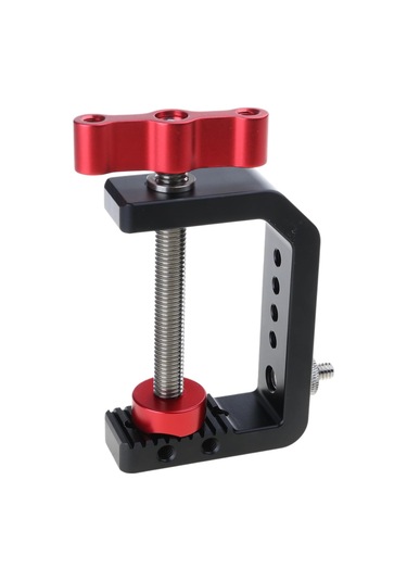 C Masaüstü Montaj Tutucu Lcd Monitörler Masası İçin 1/4inch İplik Deliği Alüminyum Kelepçeleri İle Kelepçe