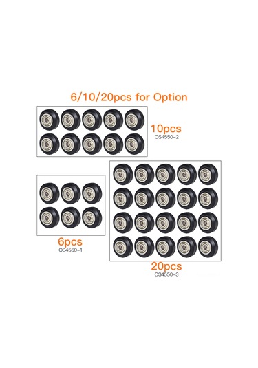 Monyee 3d Yazıcı Pom Kaydırıcı Tekerlekleri - Dayanıklı Malzeme - 6 Adet - 24mm Çap - 625zz Rulmanlı