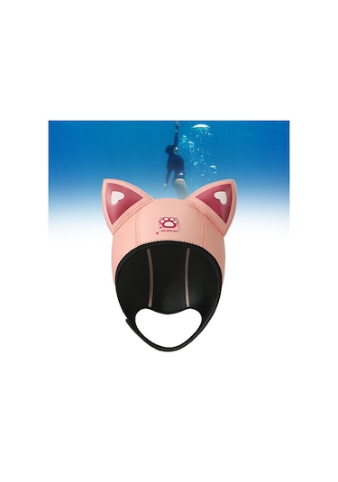 Suntek Dalış Başlığı Başlık Neopren Wetsuit Kapağı Pembe