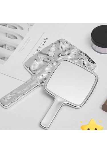 Sıvı Şekil Kare Ayna Mini El Tipi Masaüstü Kozmetik Taşınabilir Makyaj Aynası Seyahat Retro Stil Güzellik Aynası Çanta İçin S Sıvı Şekil Kare Ayna Mini El Tipi Masaüstü Kozmetik Taşınabilir Makyaj Aynası Seyahat Retro Stil Güzellik Aynası Çanta İçin S