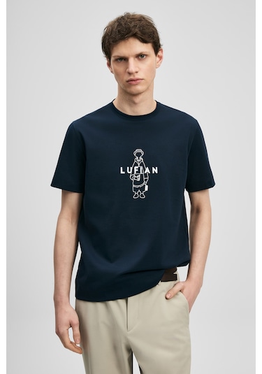 Lufian Sımbad Modern Grafik T- Shirt Lacivert Lacivert 111020307100200 Lacivert Lufian Sımbad Modern Grafik T- Shirt Lacivert Lacivert 111020307100200 Lacivert