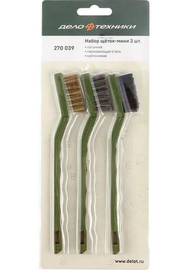 Delo Tehnıkı 3'lü Takım Mini Fırçalar Pirinç, Paslanmaz Çelik, Naylon , 270039 301035442