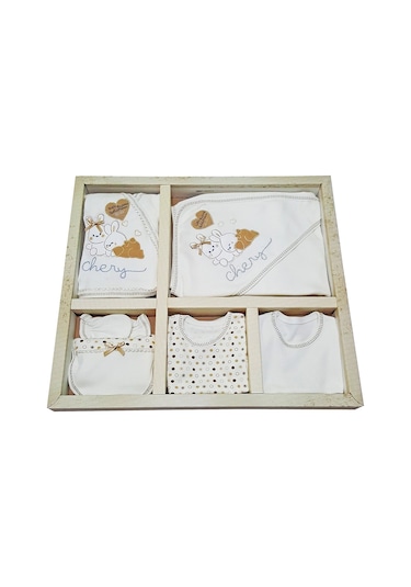 We Bombinoo Chery 11 Parça Hastane Çıkışı Zıbın Takımı Kahve Çok Renkli