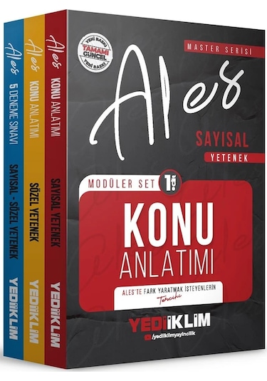 Yediiklim 2026 Master Serisi Ales Sayısal Sözel Yetenek Modüler Set+5 Deneme 3 Kitap