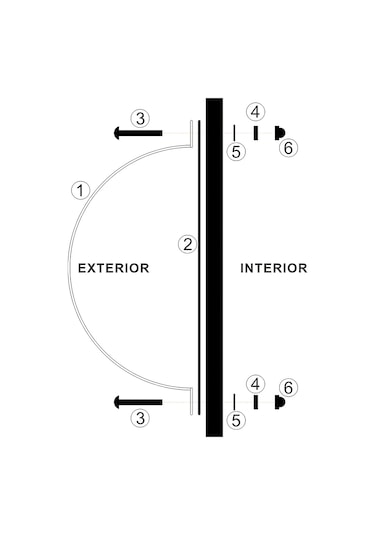 Dayanıklı Akrilik Kubbe Köpek Penceresi - Çit İçin Dışarıyı Görmeyi Sağlar Orijinal: Durable Acrylic Dome Dog Window For Fencing Allows Curious Pets