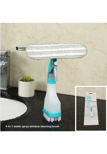 Reedark Ev İçi Kullanımlı Çift Taraflı Cam Temizleme Fırçası, Sprey Sulama, Sponge Ve Tarama Özellikli Dört İşlevli Temizlik Aleti Renkli Kutu Diğer
