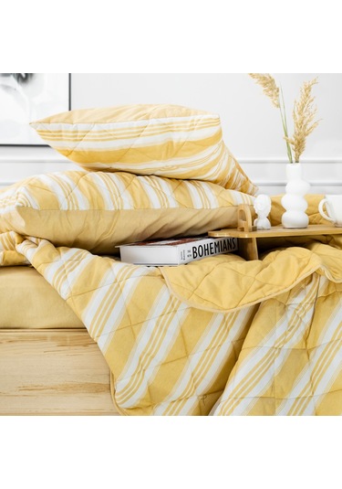 Schafer Home İnfinity Çift Kişilik Complete Set 4 Parça-hardal Hardal