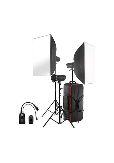 Jinbei DPE II 600 W/S Kit 3'lü Paraflaş Set