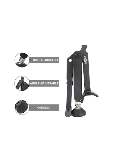 Motosiklet Krikosu Kickstand Tekerlek Desteği Yan Stand - Siyah