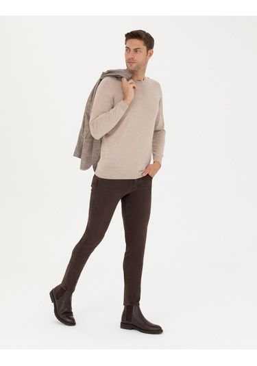 Pierre Cardin Erkek Taş Triko Kazak 50270054-vr049 Taş