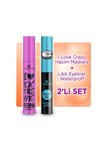 Essence I Love Extreme Crazy Hacim Maskara + Likit Eyeliner