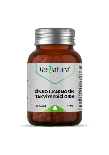 VeNatura Çinko L- Karnosin Takviye Edici Gıda 30 Kapsül