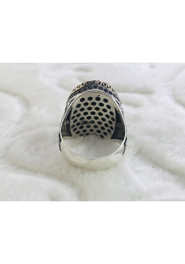 Türk Bayrağı Işlemeli 925 Ayar Gümüş Erkek Yüzük