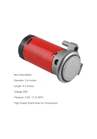 24v Taşınabilir Araba Havalı Korna Hava Kompresörü