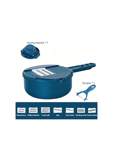 Ambition 12-in-1 Çok Fonksiyonlu Sebze Kesicisi Ve Mavi