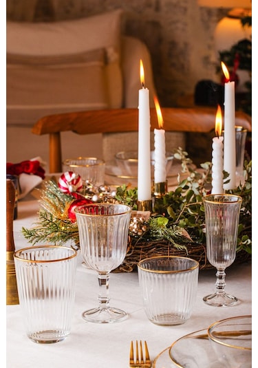 Rakle Splendid Gold Su Bardağı Seti 4'lü 290 CC