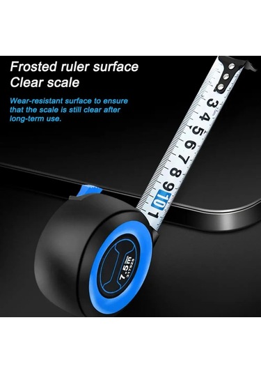 7.5 M 25 Mm-çelik Mezura 3 5 7.5 10 Metre Kalınlaşmış Kendinden Kilitlemeli Kauçuk Alet Cetvel Yapı Araçları Ölçme Önlemleri