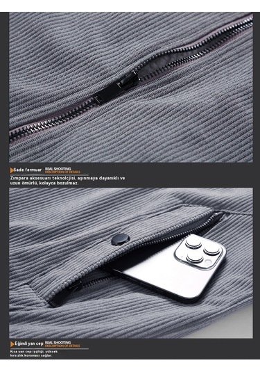 Erkek Ceketi, Peluş Ve Kalınlaştırılmış Kuzu Derisi Ceket, Erkek Dik Yaka Pamuklu Ceket Siyah