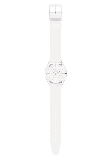 Ss08k102-s14 Swatch White Classiness Kadın Kol Saati Ss08k102-s14 Şeffaf