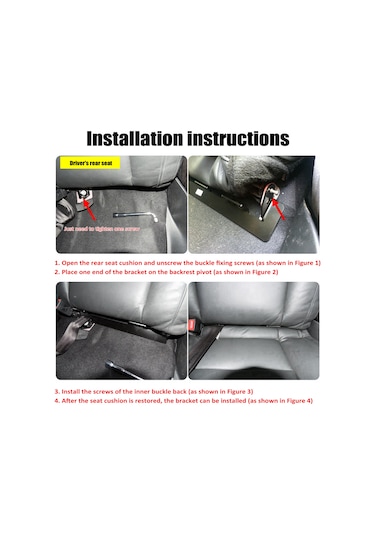 Symbee Citroen C4 Solenne Sol Ana Bracket Sol Konum Çelik Zl-2001l Siyah Montaj Aparatı Rehber Yuva