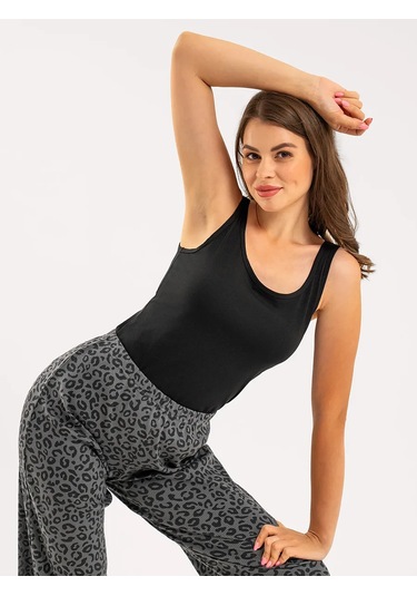 Clever Wear Geniş Askılı Pamuklu Atlet 151130539 Siyah