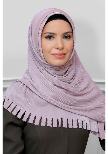 Gül Kurusu Pratik Hazır Geçmeli Tesettür Eşarp Fukuro Piliseli Sa (545491399) Gülkurusu